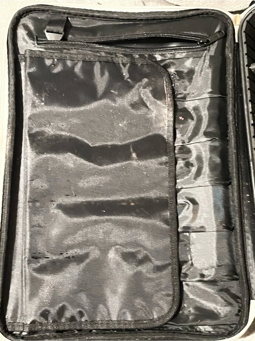 White Marble Travel Cosmetic Case with Gold Logo